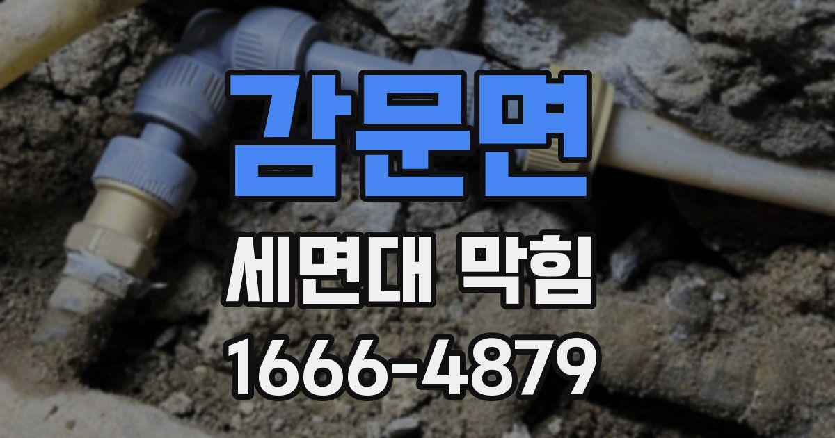감문면 세면대 막힘