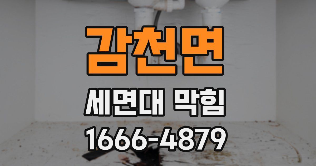 감천면 세면대 막힘