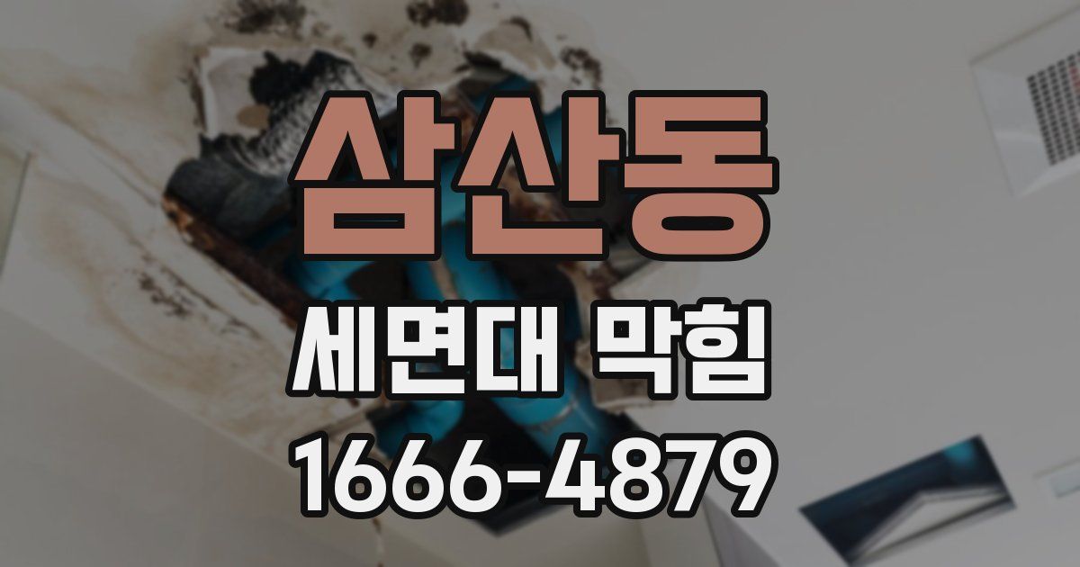 삼산동 세면대 막힘
