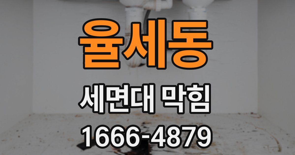 율세동 세면대 막힘