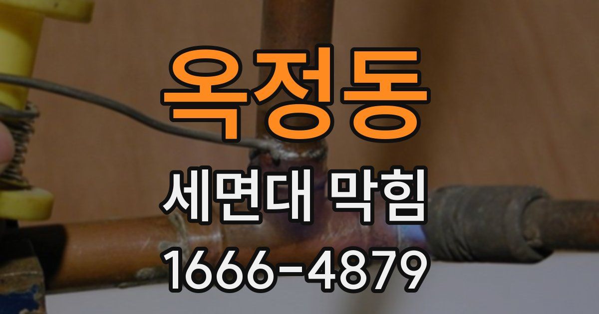 옥정동 세면대 막힘