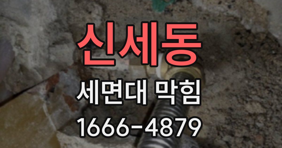 신세동 세면대 막힘
