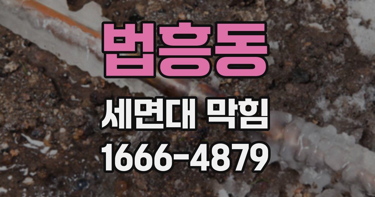법흥동 세면대 막힘