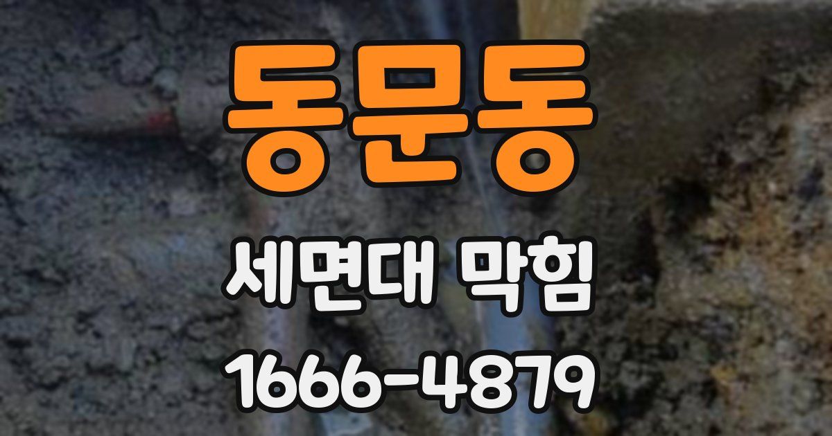 동문동 세면대 막힘