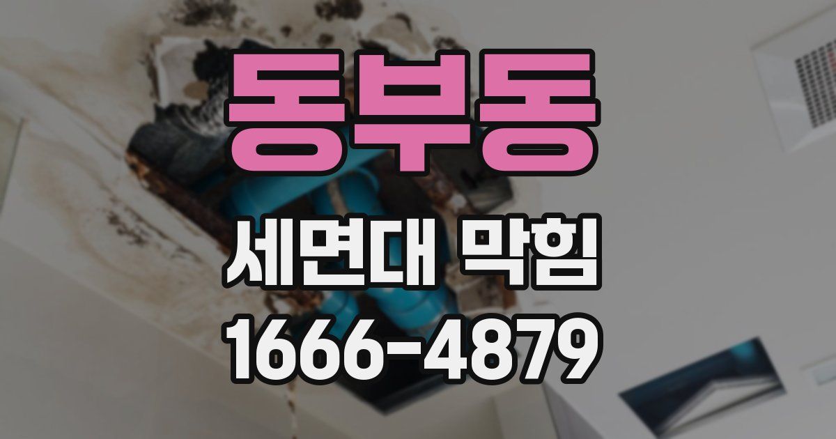 동부동 세면대 막힘