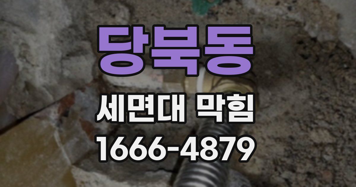 당북동 세면대 막힘