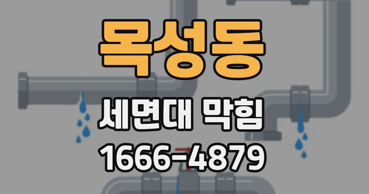 목성동 세면대 막힘