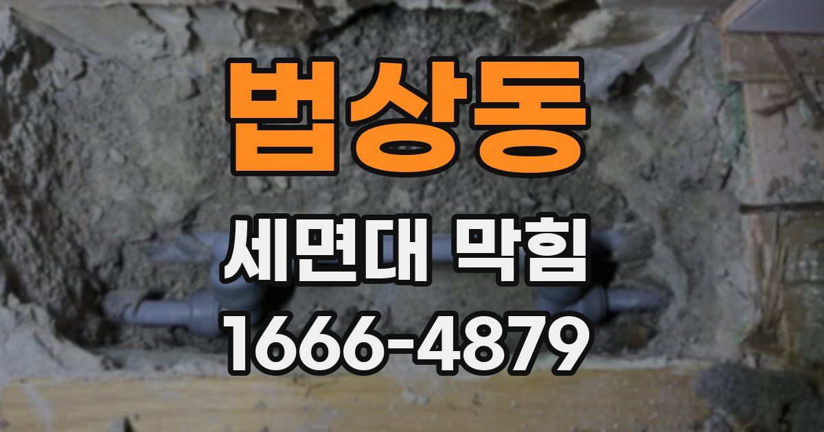 법상동 세면대 막힘
