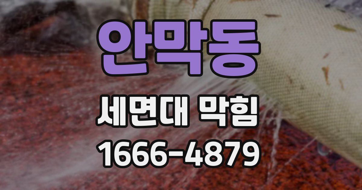 안막동 세면대 막힘
