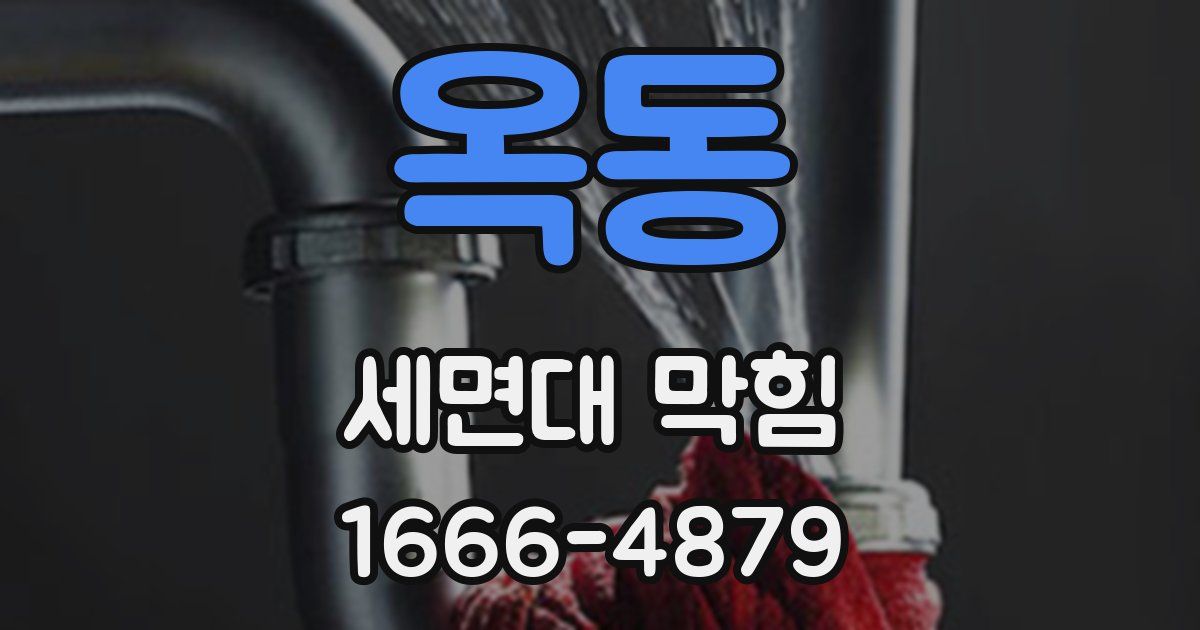 옥동 세면대 막힘