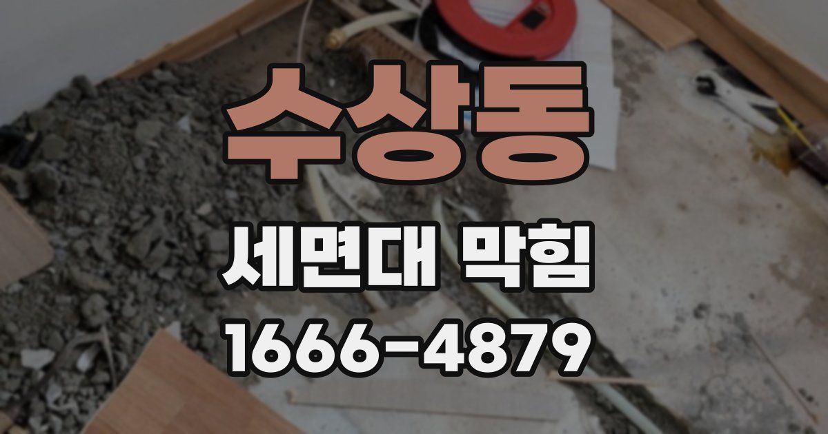 수상동 세면대 막힘