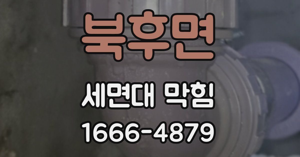 북후면 세면대 막힘
