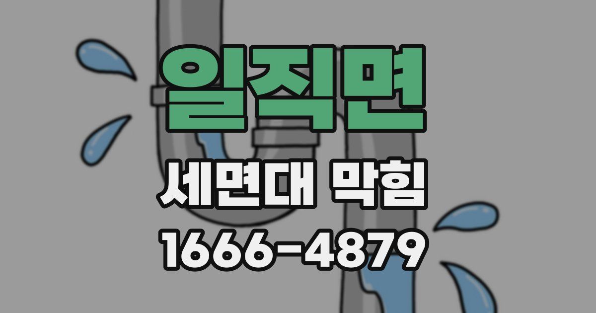 일직면 세면대 막힘