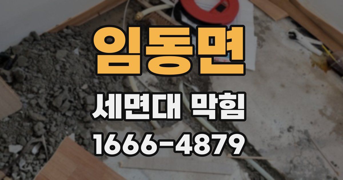 임동면 세면대 막힘