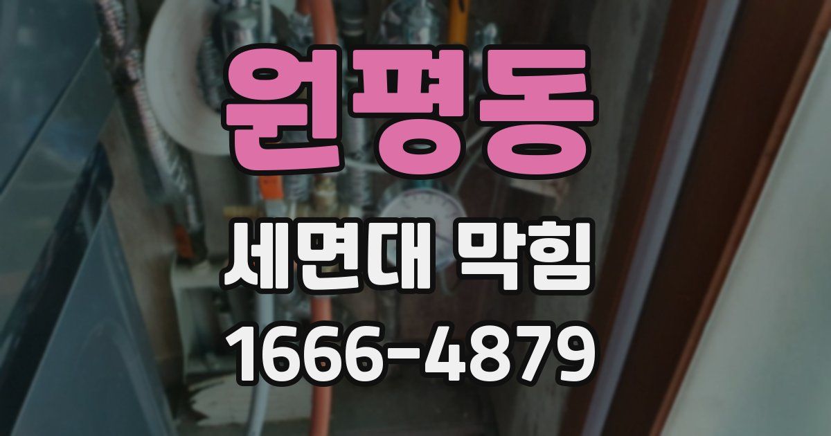 원평동 세면대 막힘