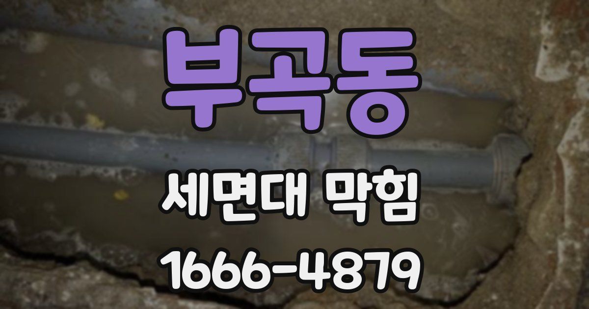 부곡동 세면대 막힘