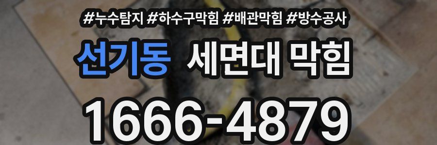 선기동 세면대 막힘