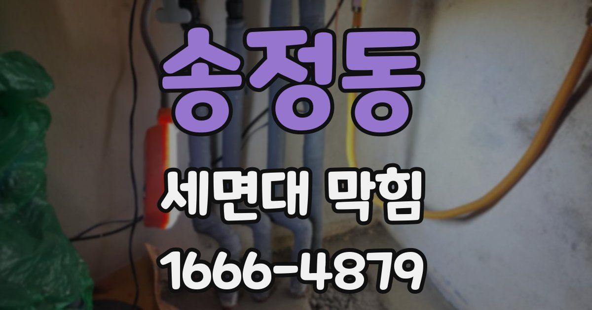 송정동 세면대 막힘