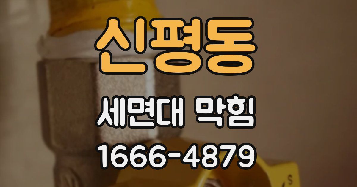 신평동 세면대 막힘