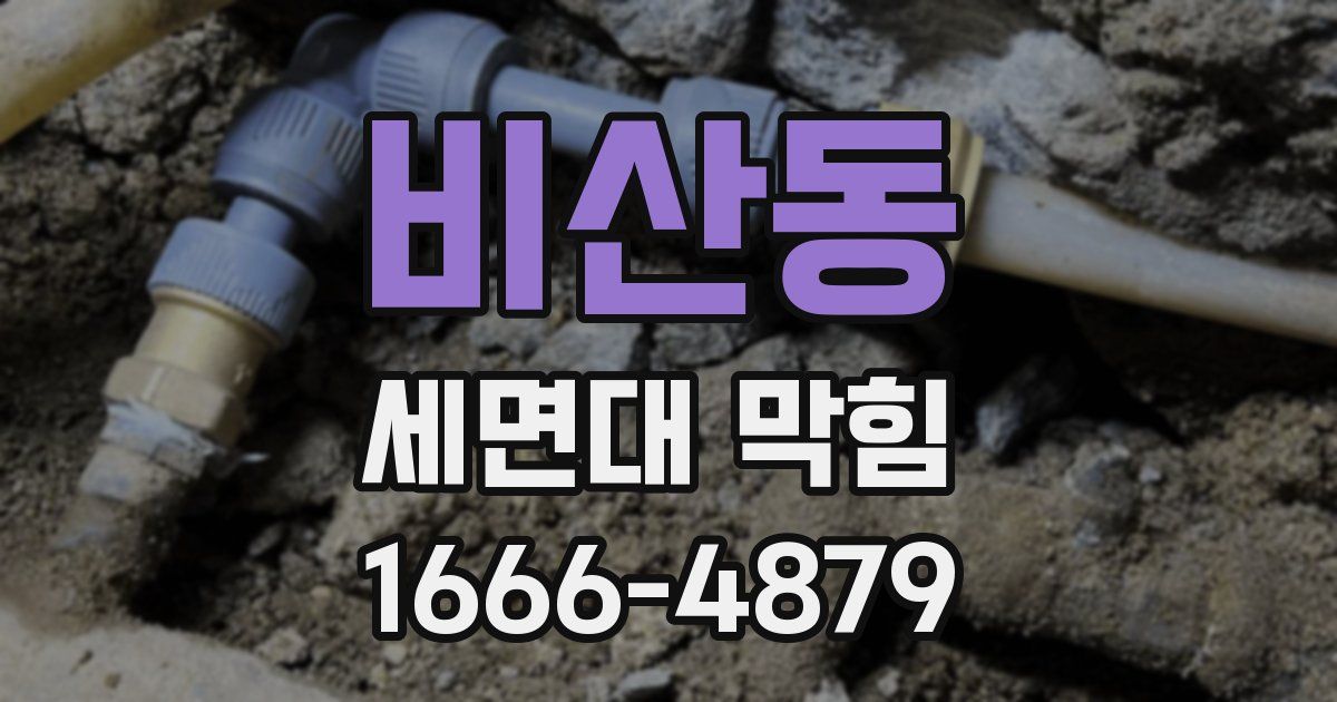 비산동 세면대 막힘