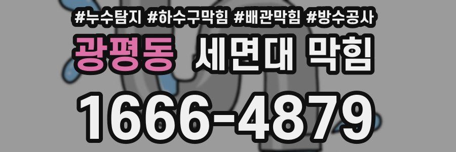광평동 세면대 막힘