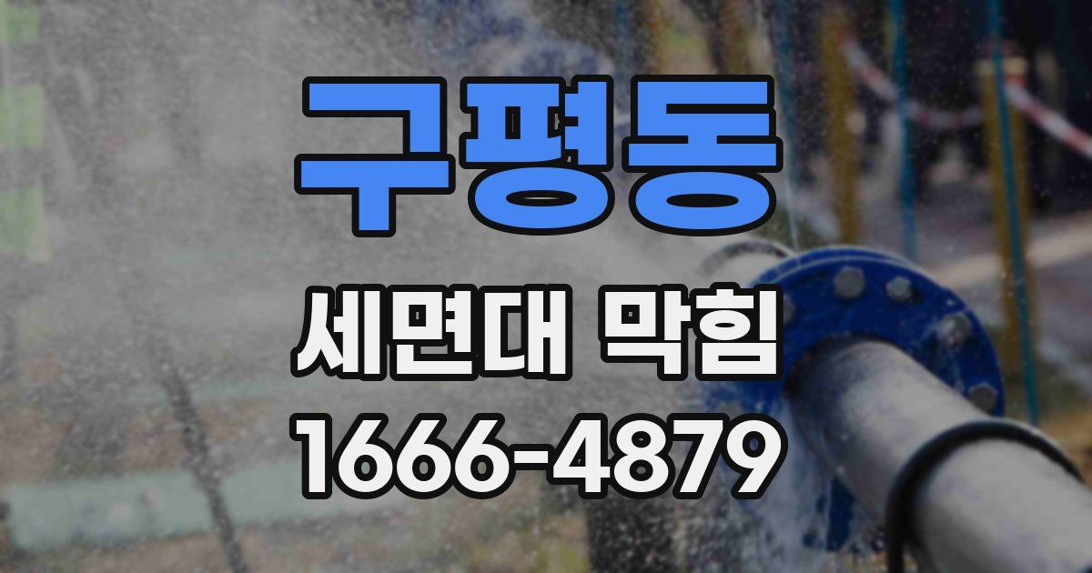 구평동 세면대 막힘