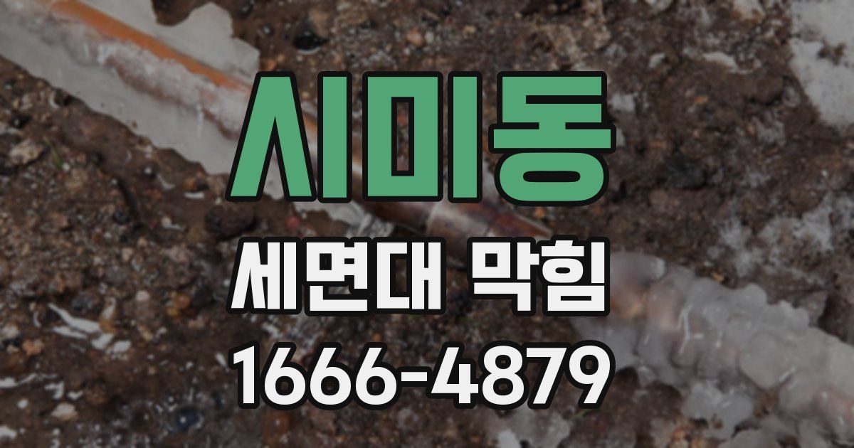 시미동 세면대 막힘