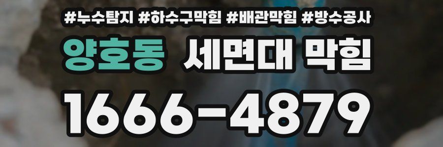 양호동 세면대 막힘