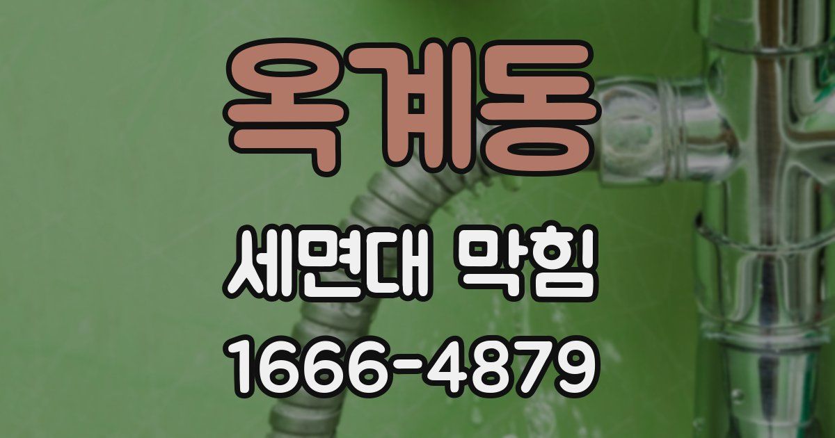 옥계동 세면대 막힘