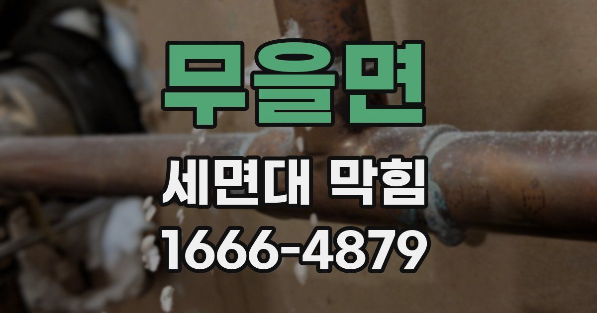 무을면 세면대 막힘