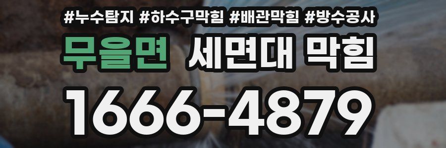 무을면 세면대 막힘