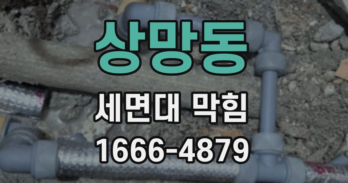 상망동 세면대 막힘
