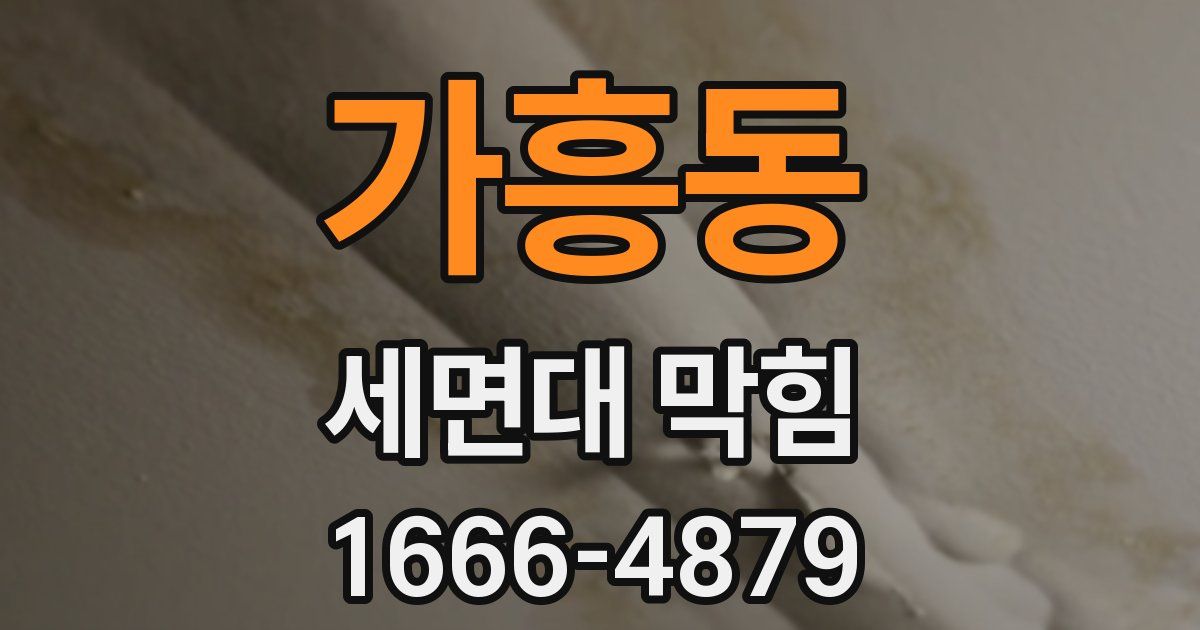 가흥동 세면대 막힘