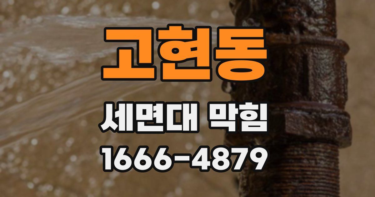 고현동 세면대 막힘