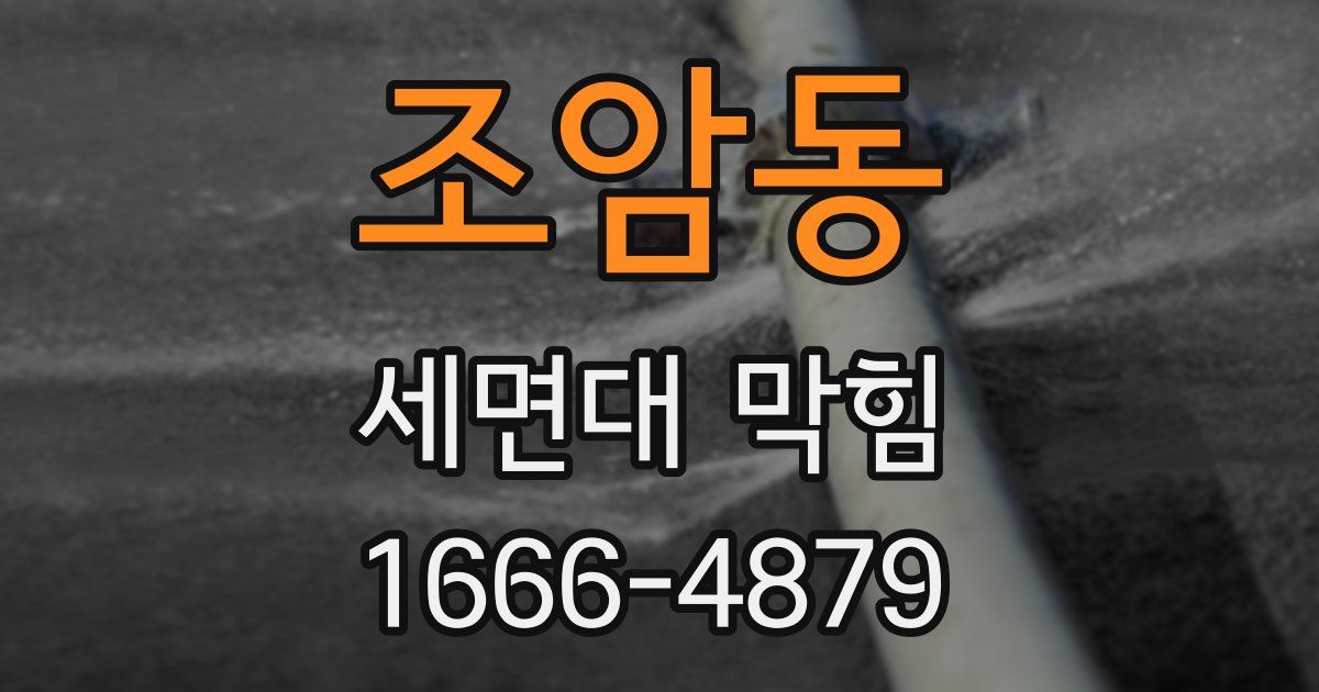조암동 세면대 막힘