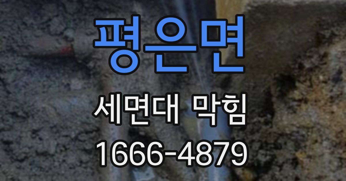 평은면 세면대 막힘