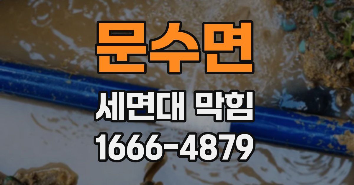 문수면 세면대 막힘