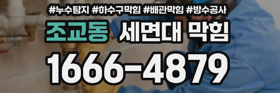 조교동 세면대 막힘