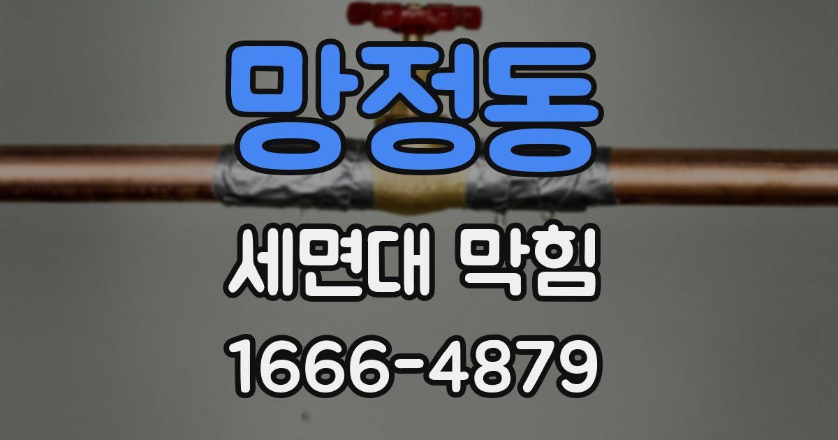 망정동 세면대 막힘