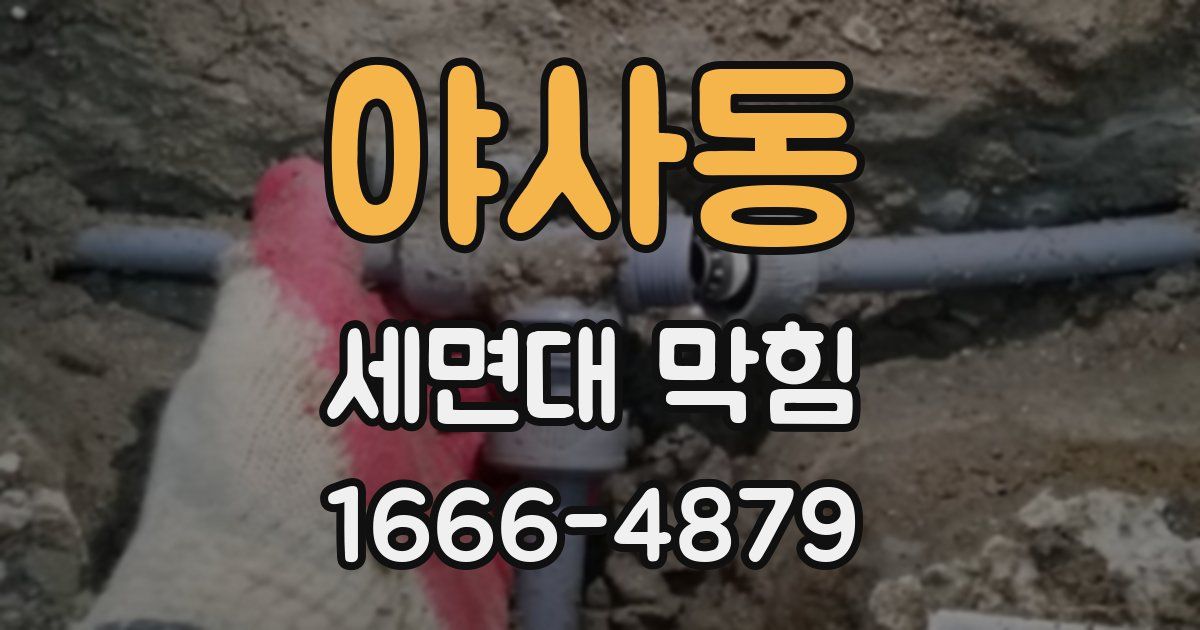 야사동 세면대 막힘