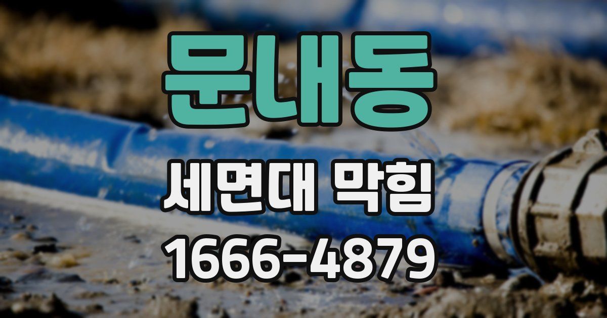 문내동 세면대 막힘
