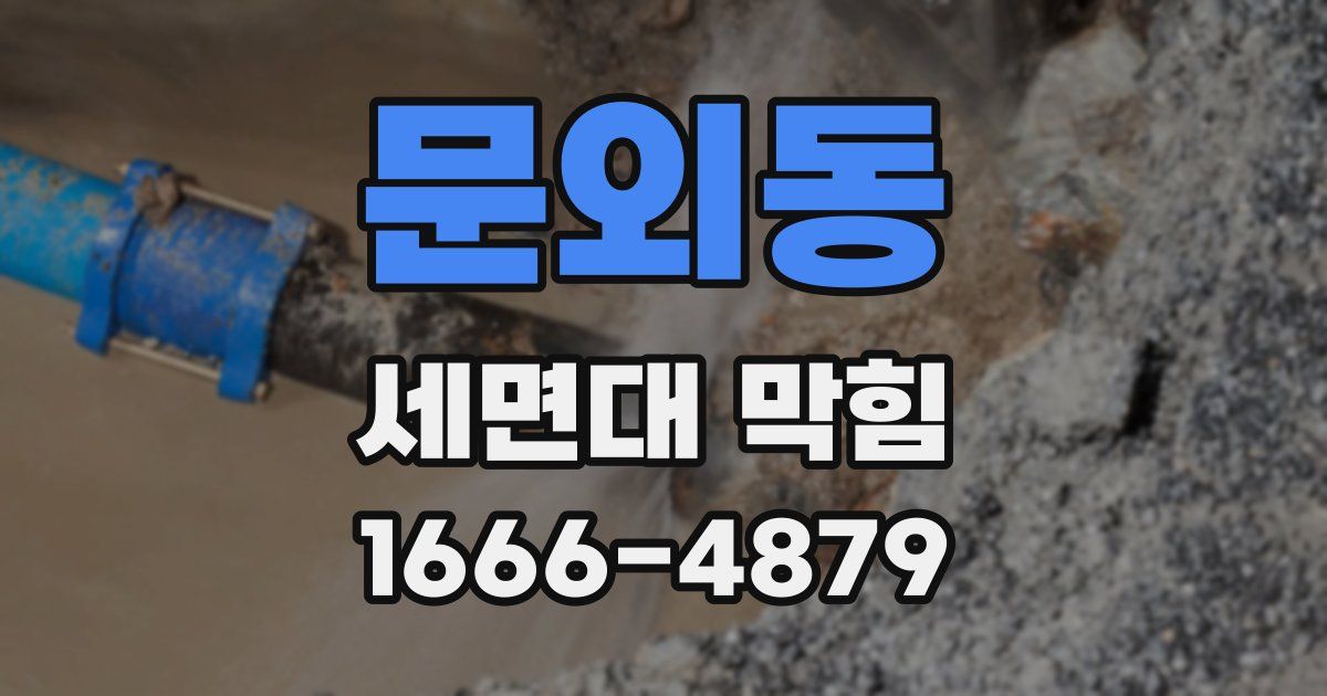 문외동 세면대 막힘