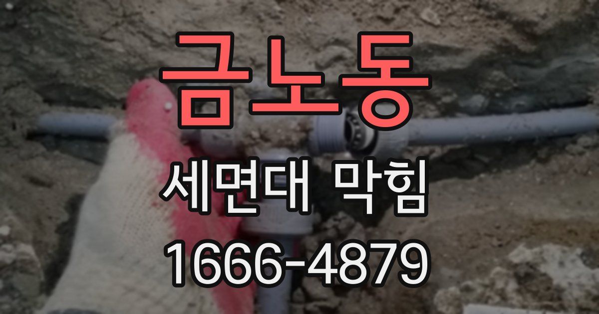 금노동 세면대 막힘