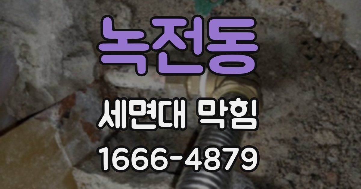 녹전동 세면대 막힘