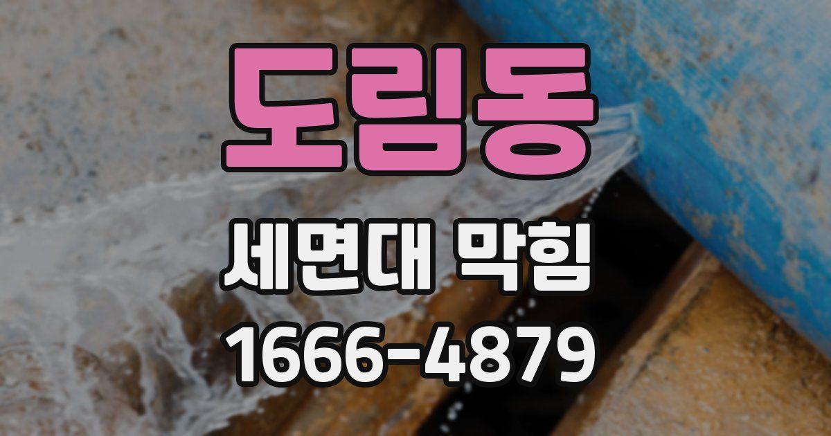 도림동 세면대 막힘