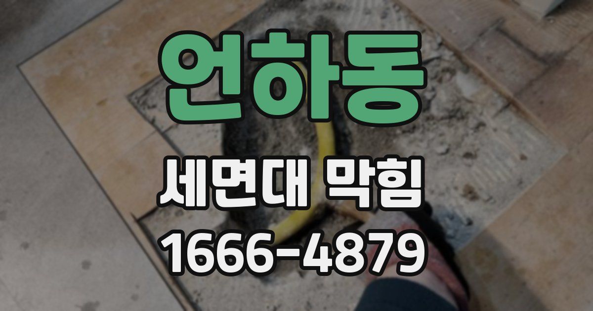 언하동 세면대 막힘