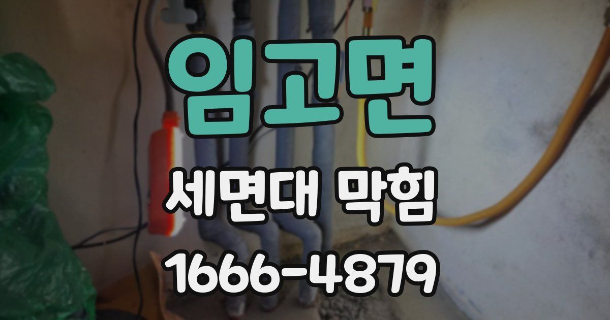 임고면 세면대 막힘