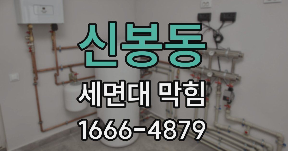 신봉동 세면대 막힘