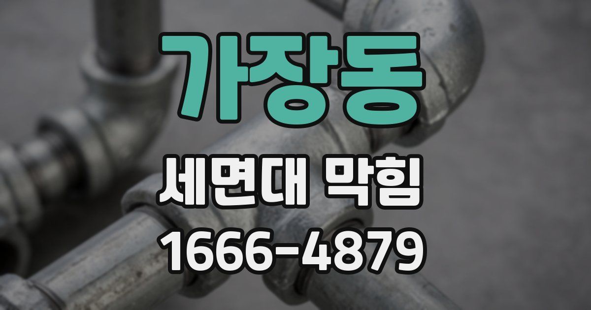 가장동 세면대 막힘