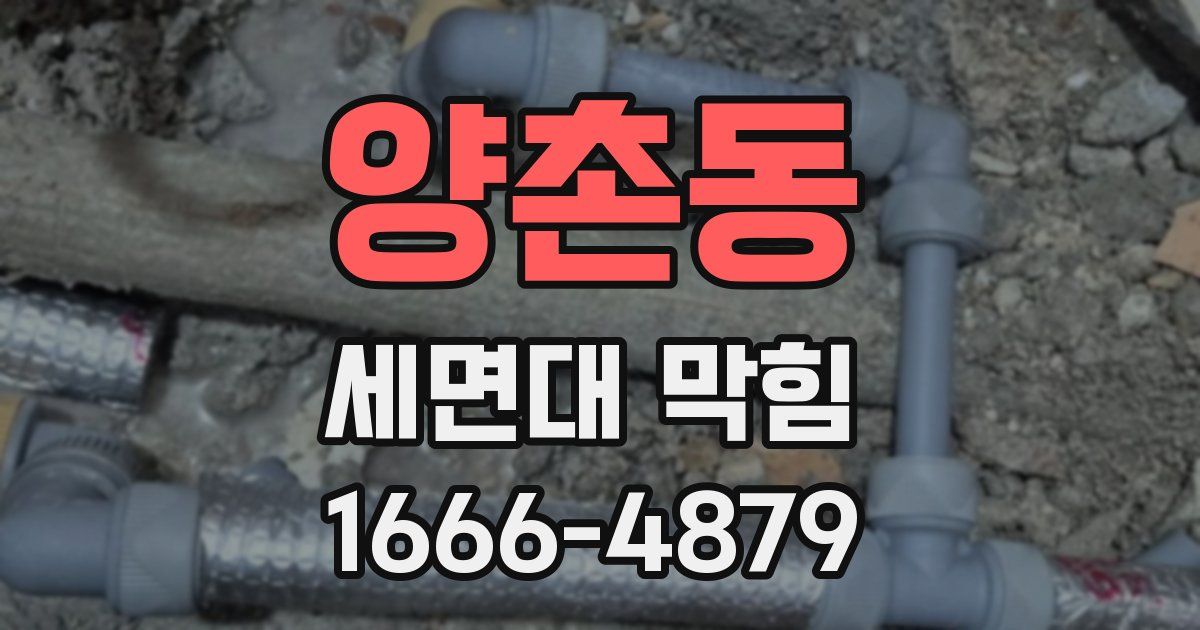 양촌동 세면대 막힘